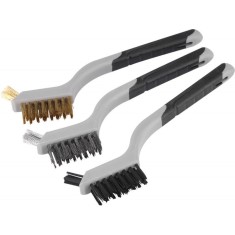 EXTOL PREMIUM set perii sarma, 3 buc: nailon, cupru ?i o?el inoxidabil, 3?8 randuri, 180mm, maner moale TPR+PP cu doua componente foto