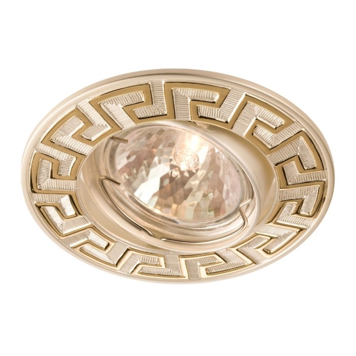 Spot incastrat ELC 329 70097, GU10, orientabil, auriu / perla argint