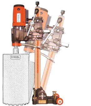 Cabel CSN-6A-BA Unitate antrenare carota, 2100W + Suport cu reglaj unghi +/-60 garde, 254mm foto