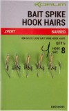 Carlige KORUM Bait Spike Hook Hairs Barbed, Nr. 10, 5buc/pac