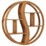 Cumpara ieftin Raft de perete Yin Yang, 100 x 20 x 100 cm, lemn masiv de tec