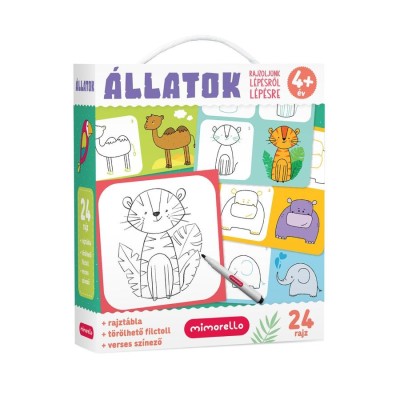 &amp;Aacute;llatok - Rajzoljunk l&amp;eacute;p&amp;eacute;sről l&amp;eacute;p&amp;eacute;sre foto