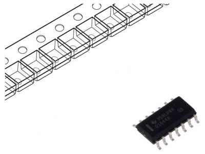 Amplificator audio IC rail-to-rail 4 canale SO14 foto