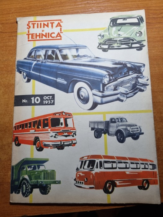 stiinta si tehnica octombrie 1957-aviatia civila,trenuri cu etaj,aurel vlaicu