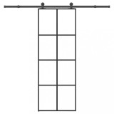 vidaXL Ușă glisantă cu set feronerie, 76x205 cm, sticlă ESG/aluminiu