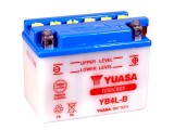 Baterie Moto 12V 4Ah YB4LB Yuasa, 120x70x92 mm, Acid Inclus, Borna +/- Fata, Dreapta/Stanga