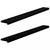 VidaXL Pervaz 2 buc lemn masiv de Maro &icirc;nchis 140x15x2 cm 4009171