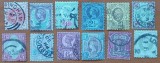ANGLIA(U.K)-1887--''Set complet -12Val-JUBILEU 50 ANI Regina VICTORIA''(cat MI.=180e)-stampilate -Vezi-Scan poze si catalog.