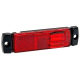 Lampa gabarit auto BestAutoVest 12V/ 24V cu LED dreptunghiulara , Rosie, 130x32x14.5mm, 1 buc. Kft Auto, AutoLux