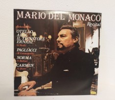 Disc vinil: Mario del Monaco Recital - Otello, Aida, Il Trovatore, Ernani, Pagliacci, Norma, Carmen