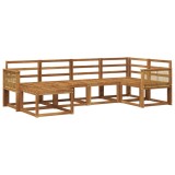 vidaXL Set de canapele de exterior 6 pcs natural Lemn Solid de Acacia 3385355