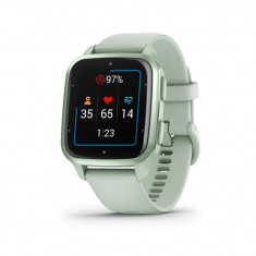 Ceas smartwatch garmin venu sq2 metallic mint bezel with cool mint case silicone band 20mm