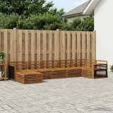 Cumpara ieftin Set de canapele de exterior 7 buc. 7-Locuri natural
