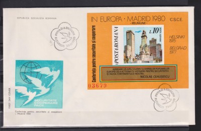 ROMANIA 1980 FDC. LP. 1019 foto