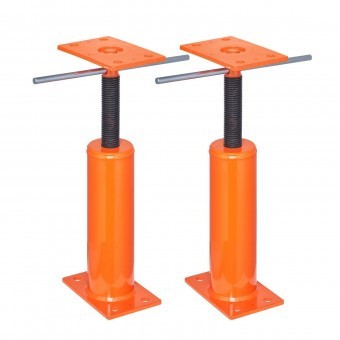 Set 2 cricuri de podea, Otel, 30.48-40.64 cm, Capacitate 4400 kg/buc foto