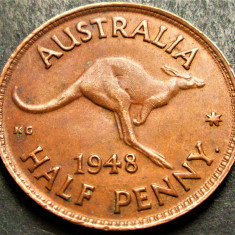 Moneda istorica HALF PENNY - AUSTRALIA, anul 1948 * cod 1467 A - GEORGIVS VI