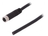Conector M8 2m mamă 4 pini cu manşon şi cabluri