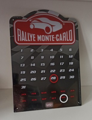 Calendar perpetuu metalic 20x30 cm - Raliul Monte Carlo foto