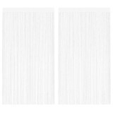 Cumpara ieftin Draperii franjuri, 2 buc., 100 x 250 cm, alb