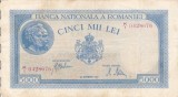 ROMANIA 5.000 lei 28 septembrie 1943 VF/VF+!!!