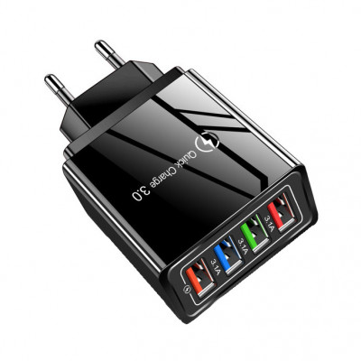 Adaptor priza 4 x USB USB9994142 Negru foto