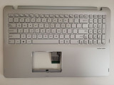 Carcasa cu tastatura palmrest Laptop, Asus, ZenBook Flip UX560UA, UX560UAK, 90NB0BZ2-R31US1, 13NB0BZ2P02211-1, 13NB0BZ2AM0401, iluminata, argintie, la
