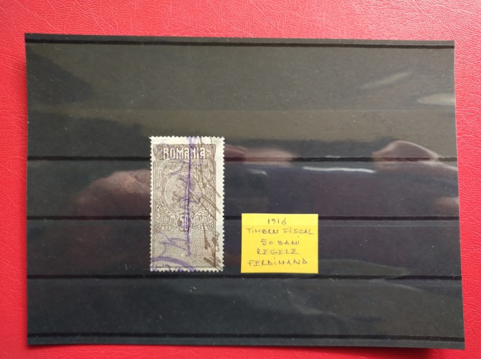 1916 - TIMBRU FISCAL - 50 BANI