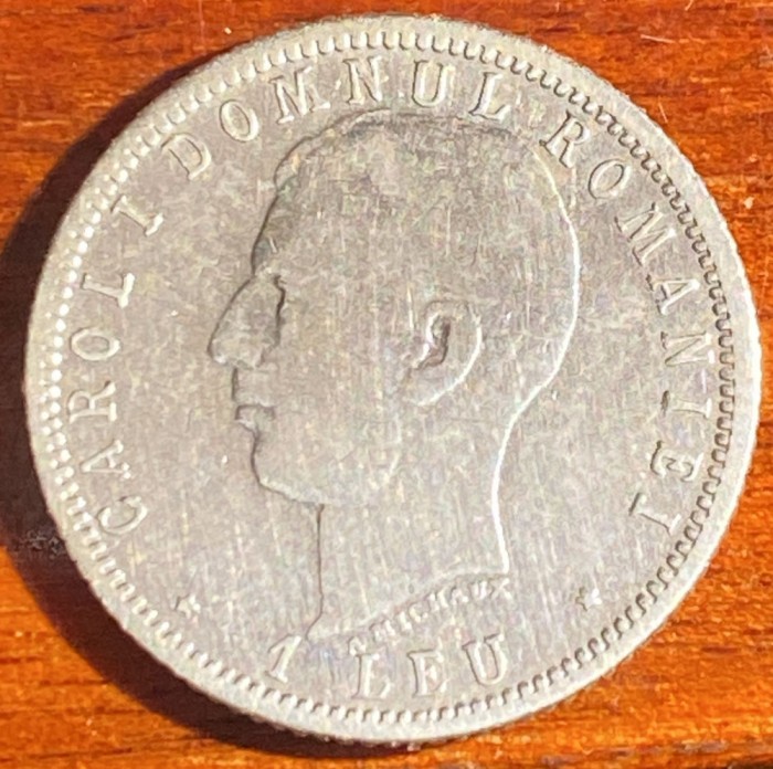 ROMANIA MONEDA ANIVERSARA CAROL I (1866-1906)/ ARGINT(.835)/ 23 mm.