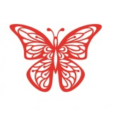 Sticker decorativ Fluture, Rosu, 60 cm, 1149ST-1