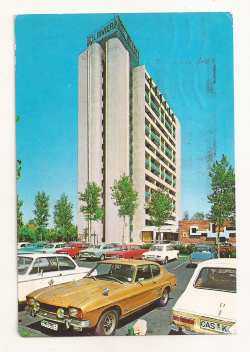 RF3 -Carte Postala- Mamaia, Hotel Riviera, circulata 1972
