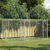 Cușcă pentru c&acirc;ine Argintiu 400 x 200 x 200 cm Oțel Galvanizat