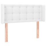 Cumpara ieftin Tablie de pat cu aripioare alb 103x16x78/88 cm piele ecologica