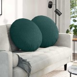vidaXL Perne de Șezut 2 pcs Verde &icirc;nchis &Oslash;80 x 29 cm țesătură 42014236