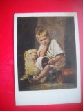 HOPCT 23610 COPIL PE GANDURI- A G VENETIANOV 1780-1847 -- RUSIA --MUZEE - CP PICTURA --NECIRCULATAMUNTII