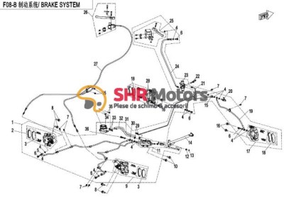 05. Conducta frana spate stanga CF Moto CForce 800 (dupa 2016) foto