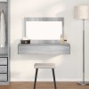 Masă Toaletă Suspendată vidaXL Gri Sonoma 100x40x70 cm, Oglindă, Sertar, Mobilier Dormitor, Design Modern