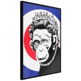 Cumpara ieftin Poster - Banksy: Monkey Queen, cu Ramă neagră, 30x45 cm