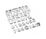 Litere Cifre 3D Cromate Autoadezive ALM, 2.5cm - Alege Litera/Cifra Dorita