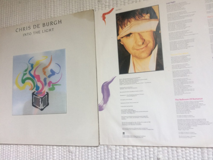 chris de burgh into the light 1986 disc vinyl lp muzica pop coperta holografica
