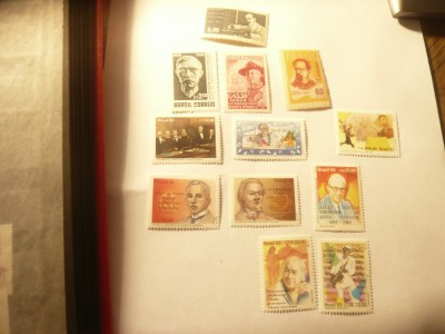 Lot 11 Timbre Brazilia nestampilate ,serie 1 val. sau deparaiate : Personalitati foto
