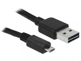 Cablu EASY-USB 2.0-A la micro-B T-T 3m Negru, Delock 83368