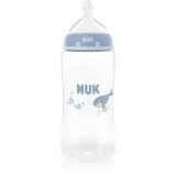 NUK First Choice Whale biberon cu controlul temperaturii 3m+ 300 ml