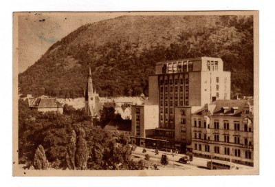 ORASUL STALIN HOTEL RPR LIBRARIA NOASTRA 452 STAMPILA OVALA DE PLATA foto