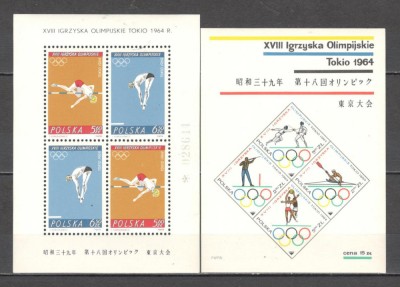 Polonia.1964 Olimpiada de vara TOKYO-Bl. MP.63 foto