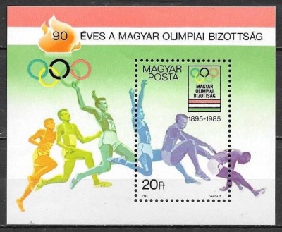 C5611 - Ungaria 1985 - Sport ,colita nestampilta MNH foto