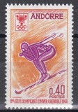 Andorra franceza 1968 - Jocurile Olimpice de iarnă - Grenoble, MNH