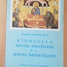 Randuiala sfintei spovedanii si a sfintei impartasanii de arhim Ioanichie Balan