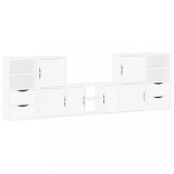 Cumpara ieftin Unitati TV 5 piese cu depozitare ODDA din lemn masiv de pin alb