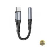 Adaptor Audio 3.5mm - USB-C HOCO LS33 Gri