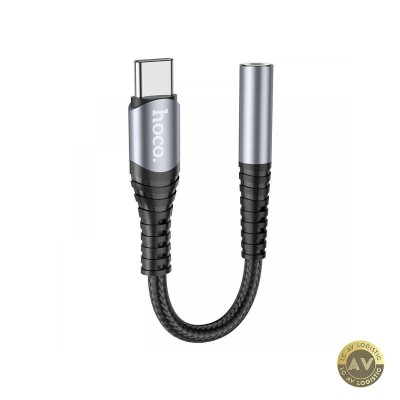 Adaptor Audio 3.5mm - USB-C HOCO LS33 Gri foto